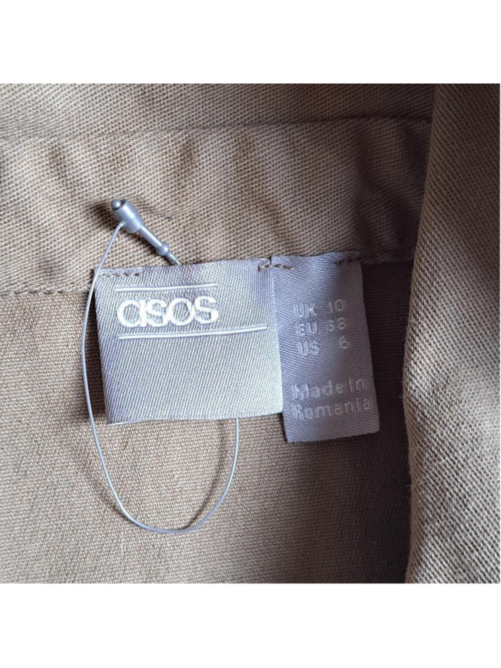 ASOS Khaki Utility Belted Jumpsuit Size 6 NWOT - Picture 3 of 8
